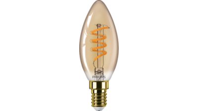 LED Žvakė geltona, 15 W B35 E14