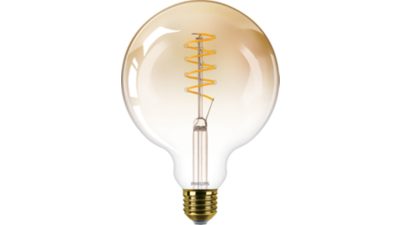 Led Filamentlamp amber gradient 25W G120 E27