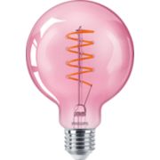 LED Bombilla de filamento rosa 25&nbsp;W G93 E27