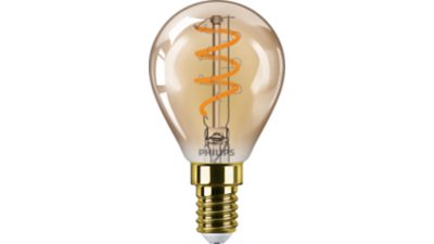 LED Filamentkronljus bärnstensgul 15 W P45 E14