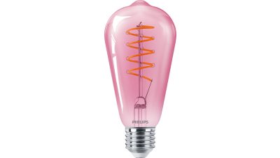 LED Filament Bulb Pink 25W ST19 E27