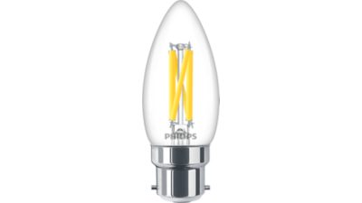 LED Filament Candle Clear 40W B35 B22