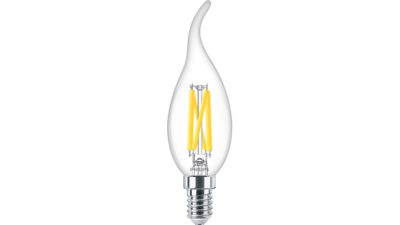 LED Lumânare cu filament transparentă 40 W BA35 E14