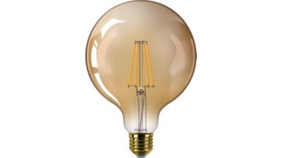 LED Filament Bulb Amber 50W G125 E27
