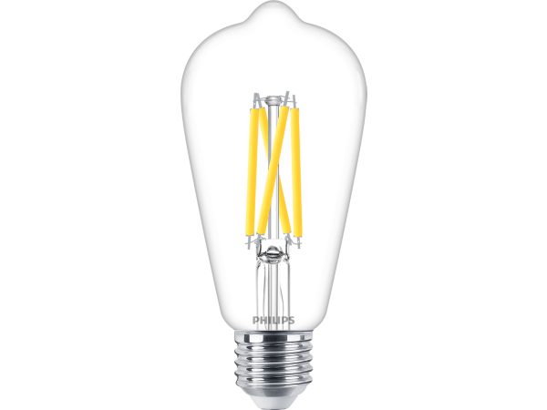 LED Bec cu filament transparent 60 W ST64 E27