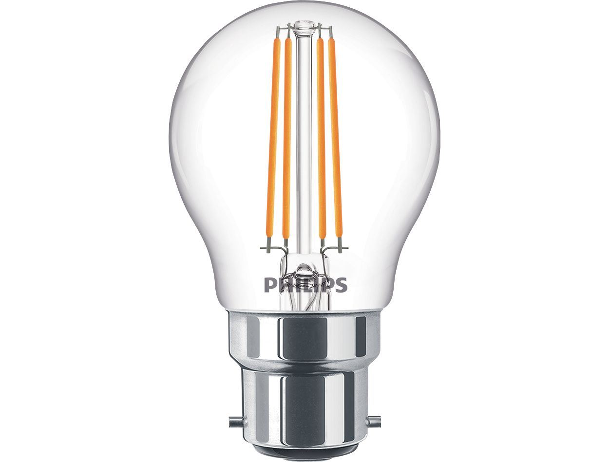 LED Filament Candle Clear 40W P45 B22 8718699762254 | Philips