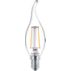 LED Ampoule flamme transparente à filament 25W BA35 E14