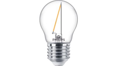 LED Filament-Kerzenlampe, transparent 15W P45 E27
