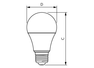 Dimension Drawing (with table) - 11A19/CNG/850/FR/P/E26/D 12/1CT