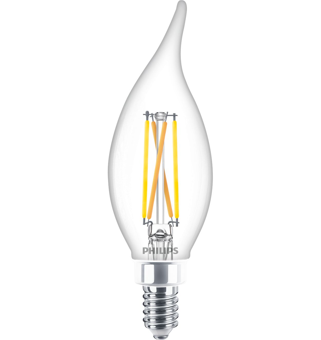Clear LED candle bulbs add a sparkle to your home