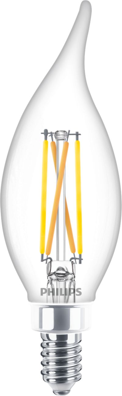 LED Filament Candle Clear 40W BA11 E12 x3 046677566661 Philips