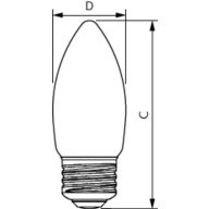  Single Contact Medium Screw B11 Clear