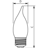  Single Contact Medium Screw BA11 Clear