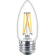 DEL Ampoule flamme transparente B11 E26 &agrave; filament x3, 40&nbsp;W