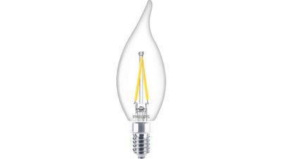 LED Filament Candle Clear 40W BA11 E12 x3