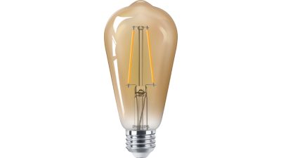LED 4 focos de filamento ámbares ST19 E26 de 40W