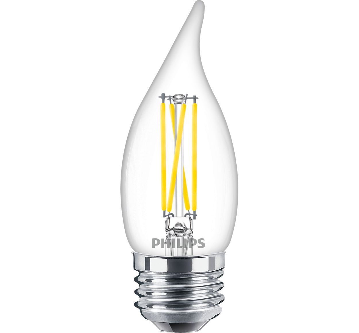 Clear LED candle bulbs add a sparkle to your home