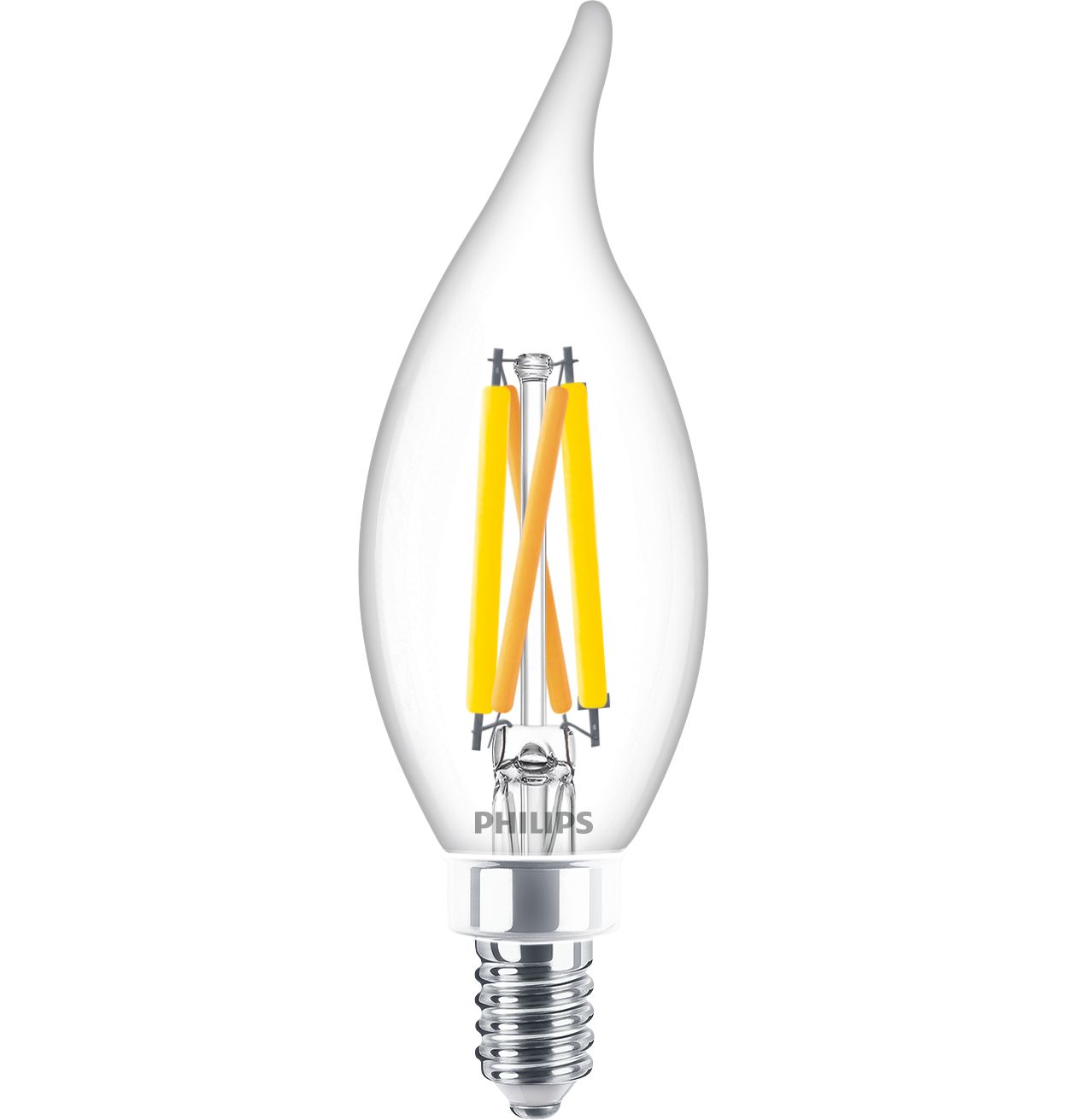 LED Filament Candle Clear 60W BA11 E12 x3 046677566685 Philips