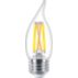 LED Vela de filamento transparente de 60 W BA11 E26 x3