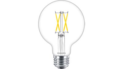 DEL Ampoule flamme transparente G25 E26 à filament x3, 60 W