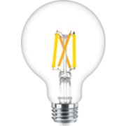 DEL Ampoule flamme transparente G25 E26 &agrave; filament x3, 60&nbsp;W