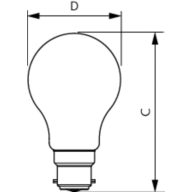 Dimension Drawing (with table) - CorePro LEDbulb ND 7.5-60W A60 B22 930