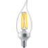 LED Filament Candle Clear 75W BA11 Universal x3