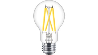 LED 2 focos de filamento transparentes A19 E26 de 60W