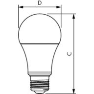  Single Contact Medium Screw A19 (A19) Frosted