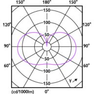 Light Distribution Diagram - CorePro LEDBulbND 200W E27 A95 840 FR G