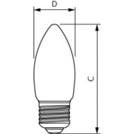  E27 B 35mm Clear