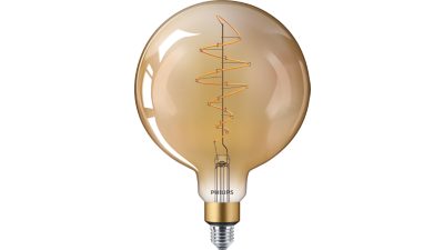 LED Žiarovka v tradičnom štýle, jantárová, 40 W, G200, E27