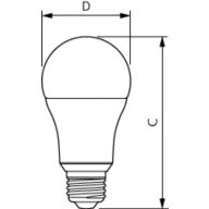 Dimension Drawing (with table) - 14A19/MAS/927-22/FR/P/E26/T20 6/1CT