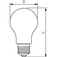 Dimension Drawing (with table) - CorePro LEDBulbND17-150W E27 A67 827 CLG
