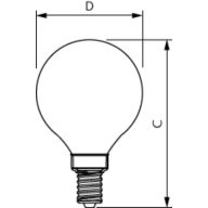  Candelabra Screw G16.5 Clear