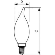  Candelabra Screw BA11 Clear