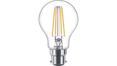LED Filament Bulb Clear 60W A60 B22 x3