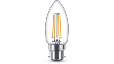 LED Filament Candle Clear 40 W B35 B22 x3