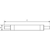 Dimension Drawing (with table) - CorePro R7S 118mm 7.2-60W 830