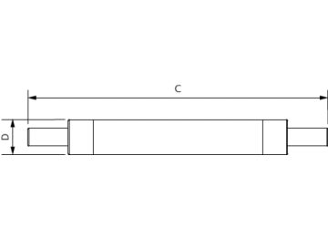 Dimension Drawing (with table) - CorePro R7S 118mm 7.2-60W 830