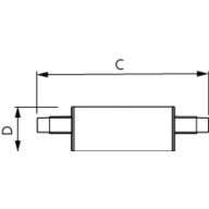 Dimension Drawing (with table) - CorePro LEDlinear ND 7-60W R7S 78mm830