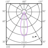 Light Distribution Diagram - Master LED PAR30L 40W 30D 840 CN