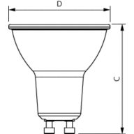 Bombilla LED GU10 5W 550 lm PAR16 PHILIPS CorePro spotMV 120° - efectoLED