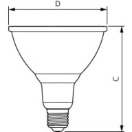  E27 PAR 4.75 inch/121mm Clear