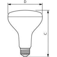  Single Contact Medium Screw BR30 Frosted