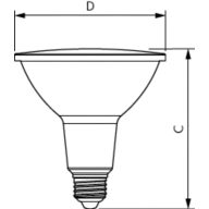 Dimension Drawing (with table) - 10PAR38/COR/930/F25/DIM/P/ULW/T20 6/1FB