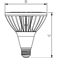  Single Contact Medium Screw PAR 4.75 inch/121mm
