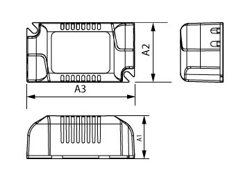 Dimension Drawing (with table) - LEDtube EL safeguard module