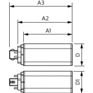 Dimension Drawing (with table) - CorePro LED PLT HF 6.5W 830 4P GX24q-2