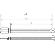 Dimension Drawing (with table) - CorePro LED PLL HF 12W 840 4P 2G11